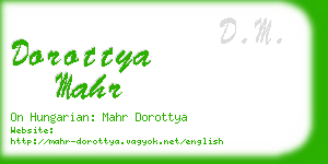 dorottya mahr business card